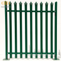 galvanised black powder coated steel palisade fences